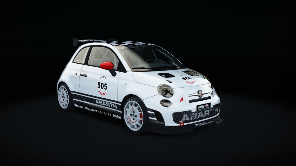 Abarth 500 Assetto Corse, skin white_grey